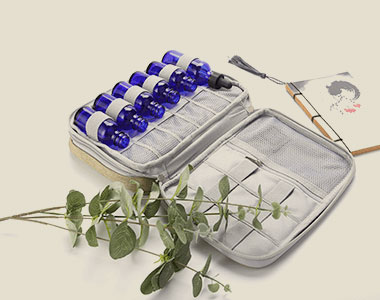 Custom packaging of essential oil bottles